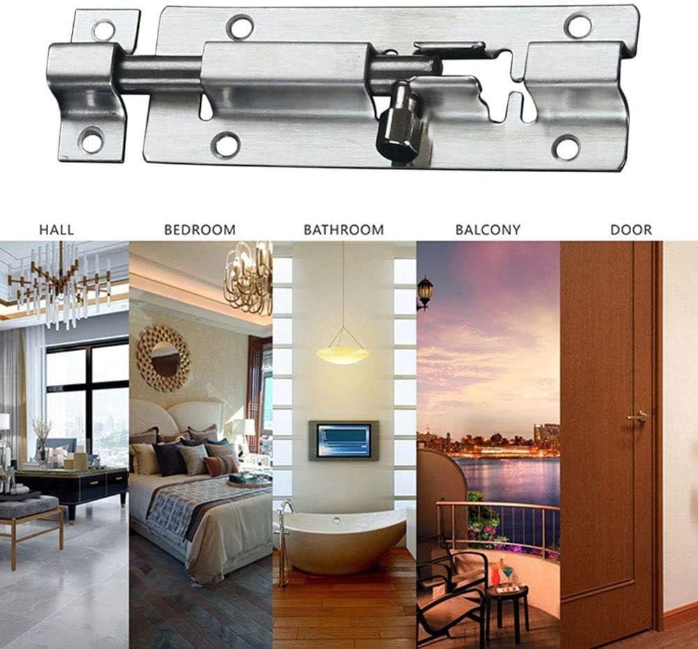 Door Bolts Chrome Stylish Security Multiple packs 3-Inch & 4-Inch Door Bolts Chrome Stylish Security Multiple packs 3-Inch & 4-Inch